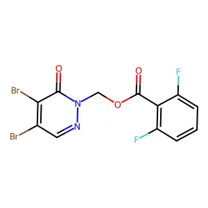 (4,5-Dibromo-6-oxopyridazin-1-yl)methyl 2,6-difluorobenzoate structure