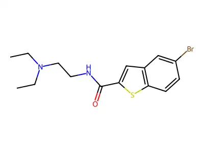 5-bromo-N-[2-(diethylamino)ethyl]-1-benzothiophene-2-carboxamide structure
