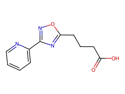 4-(3-Pyridin-2-yl-1,2,4-oxadiazol-5-yl)butanoic acid structure