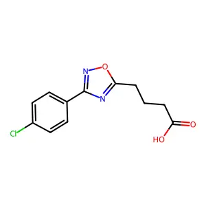 4-[3-(4-Chlorophenyl)-1,2,4-oxadiazol-5-yl]butanoic acid structure