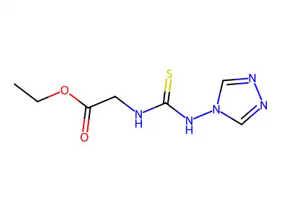 ethyl 2-{[(4H-1,2,4-triazol-4-ylamino)carbothioyl]amino}acetate structure