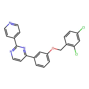 4-{3-[(2,4-Dichlorobenzyl)oxy]phenyl}-2-(4-pyridinyl)pyrimidine structure