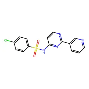 4-chloro-N-[2-(3-pyridinyl)-4-pyrimidinyl]benzenesulfonamide structure