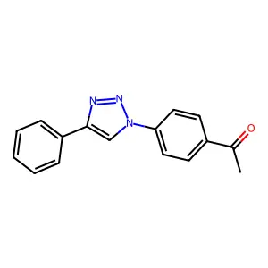 1-[4-(4-phenyl-1H-1,2,3-triazol-1-yl)phenyl]-1-ethanone structure