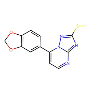 7-(1,3-Benzodioxol-5-yl)-2-(methylsulfanyl)[1,2,4]triazolo[1,5-a]pyrimidine structure