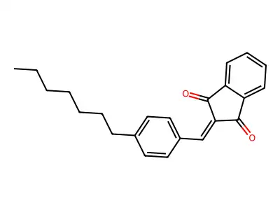 2-[(4-heptylphenyl)methylene]-1H-indene-1,3(2H)-dione structure
