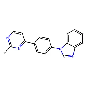1-[4-(2-methyl-4-pyrimidinyl)phenyl]-1H-1,3-benzimidazole structure