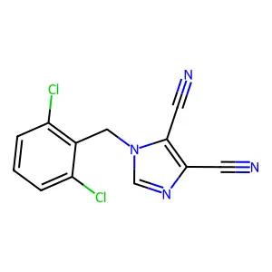 1-(2,6-dichlorobenzyl)-1H-imidazole-4,5-dicarbonitrile structure