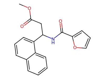Methyl 3-[(2-furylcarbonyl)amino]-3-(1-naphthyl)propanoate structure