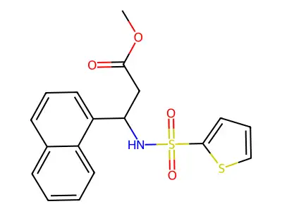 Methyl 3-(1-naphthyl)-3-[(2-thienylsulfonyl)amino]propanoate structure