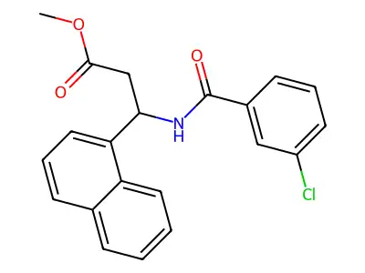 Methyl 3-[(3-chlorobenzoyl)amino]-3-(1-naphthyl)propanoate structure
