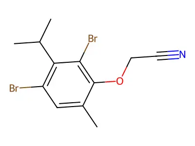 2-(2,4-Dibromo-3-isopropyl-6-methylphenoxy)acetonitrile structure