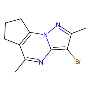 3-bromo-2,5-dimethyl-7,8-dihydro-6H-cyclopenta[e]pyrazolo[1,5-a]pyrimidine structure