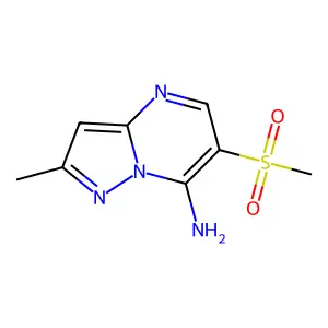 6-Methanesulfonyl-2-methylpyrazolo[1,5-a]pyrimidin-7-amine structure