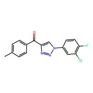 [1-(3-chloro-4-fluorophenyl)-1H-1,2,3-triazol-4-yl](4-methylphenyl)methanone structure