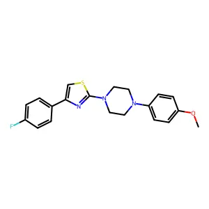 1-[4-(4-Fluorophenyl)-1,3-thiazol-2-yl]-4-(4-methoxyphenyl)piperazine structure