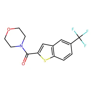 Morpholino[5-(trifluoromethyl)-1-benzothiophen-2-yl]methanone structure