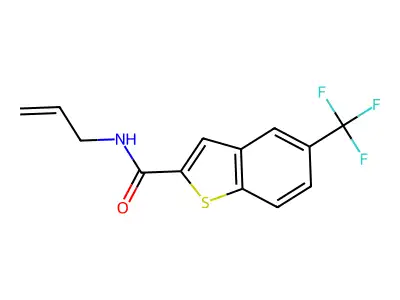 N-allyl-5-(trifluoromethyl)-1-benzothiophene-2-carboxamide structure