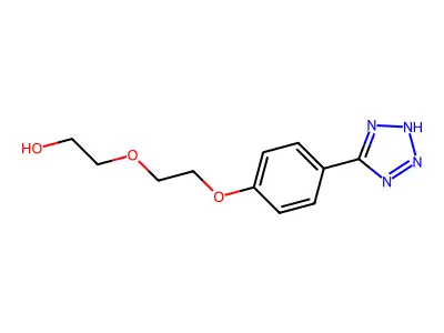 2-[2-[4-(2H-tetrazol-5-yl)phenoxy]ethoxy]ethanol structure