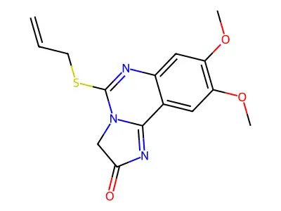5-(allylsulfanyl)-8,9-dimethoxyimidazo[1,2-c]quinazolin-2(3H)-one structure