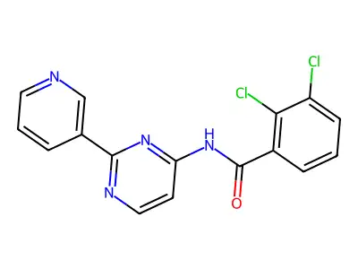 2,3-dichloro-N-[2-(3-pyridinyl)-4-pyrimidinyl]benzenecarboxamide structure