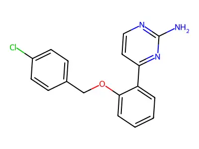 4-{2-[(4-Chlorobenzyl)oxy]phenyl}-2-pyrimidinamine structure