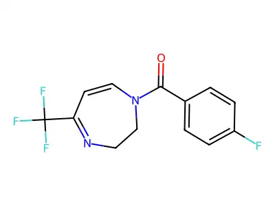 (4-fluorophenyl)[5-(trifluoromethyl)-2,3-dihydro-1H-1,4-diazepin-1-yl]methanone structure