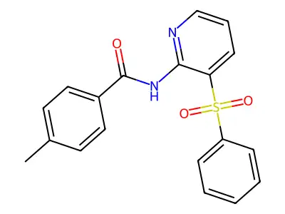 N-[3-(benzenesulfonyl)pyridin-2-yl]-4-methylbenzamide structure