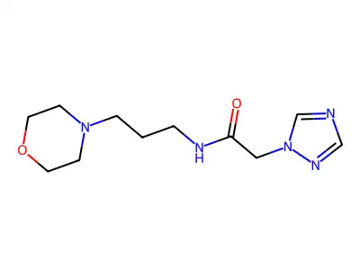 N-(3-morpholinopropyl)-2-(1H-1,2,4-triazol-1-yl)acetamide structure