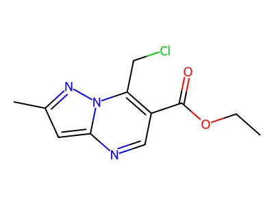 Ethyl 7-(chloromethyl)-2-methylpyrazolo[1,5-a]pyrimidine-6-carboxylate structure