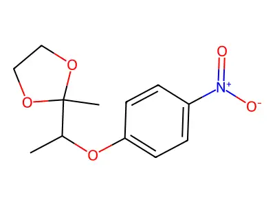 2-Methyl-2-[1-(4-nitrophenoxy)ethyl]-1,3-dioxolane structure