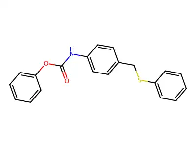 phenyl N-{4-[(phenylsulfanyl)methyl]phenyl}carbamate structure