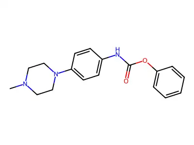 phenyl N-[4-(4-methylpiperazin-1-yl)phenyl]carbamate structure