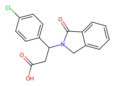 3-(4-chlorophenyl)-3-(1-oxo-1,3-dihydro-2H-isoindol-2-yl)propanoic acid structure