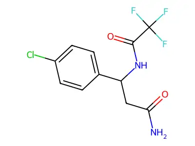 3-(4-Chlorophenyl)-3-(2,2,2-trifluoroacetamido)propanamide structure