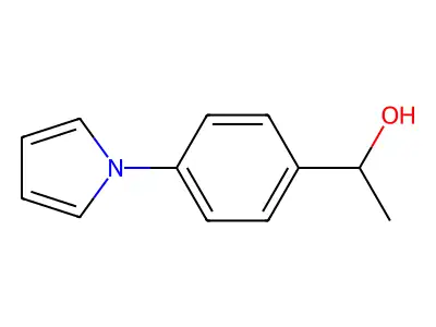 1-[4-(1H-pyrrol-1-yl)phenyl]-1-ethanol structure
