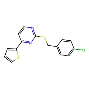 4-Chlorobenzyl 4-(2-thienyl)-2-pyrimidinyl sulfide structure