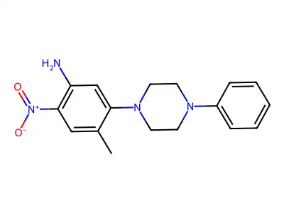 4-Methyl-2-nitro-5-(4-phenylpiperazin-1-yl)aniline structure