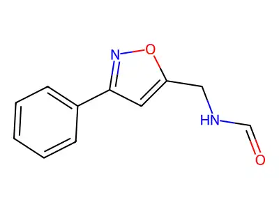 N-[(3-phenyl-1,2-oxazol-5-yl)methyl]formamide structure