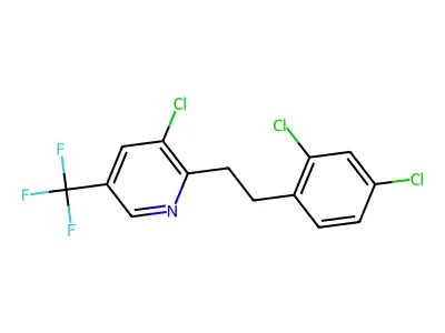 3-Chloro-2-[2-(2,4-dichlorophenyl)ethyl]-5-(trifluoromethyl)pyridine structure