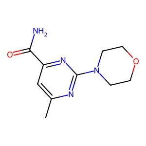 6-Methyl-2-morpholino-4-pyrimidinecarboxamide structure