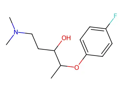 3-Pentanol, 1-(dimethylamino)-4-(4-fluorophenoxy)- structure