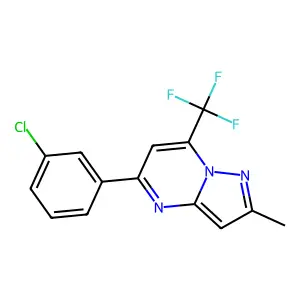 5-(3-Chlorophenyl)-2-methyl-7-(trifluoromethyl)pyrazolo[1,5-a]pyrimidine structure