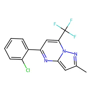 5-(2-Chlorophenyl)-2-methyl-7-(trifluoromethyl)pyrazolo[1,5-a]pyrimidine structure