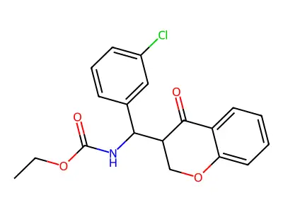 ethyl N-[(3-chlorophenyl)(4-oxo-3,4-dihydro-2H-chromen-3-yl)methyl]carbamate structure