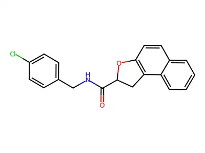 N-(4-chlorobenzyl)-1,2-dihydronaphtho[2,1-b]furan-2-carboxamide structure