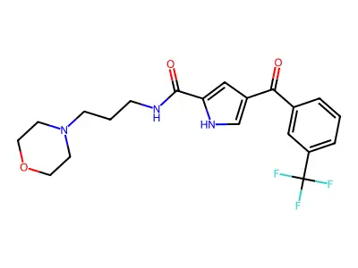 N-[3-(morpholin-4-yl)propyl]-4-[3-(trifluoromethyl)benzoyl]-1H-pyrrole-2-carboxamide structure