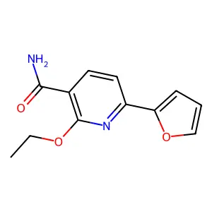 2-Ethoxy-6-(furan-2-yl)pyridine-3-carboxamide structure