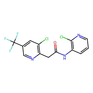 N-(2-chloro-3-pyridinyl)-2-[3-chloro-5-(trifluoromethyl)-2-pyridinyl]acetamide structure