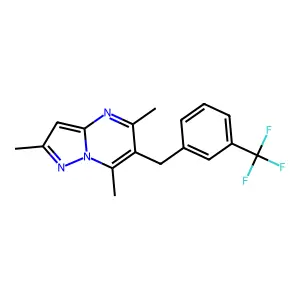2,5,7-Trimethyl-6-[3-(trifluoromethyl)benzyl]pyrazolo[1,5-a]pyrimidine structure